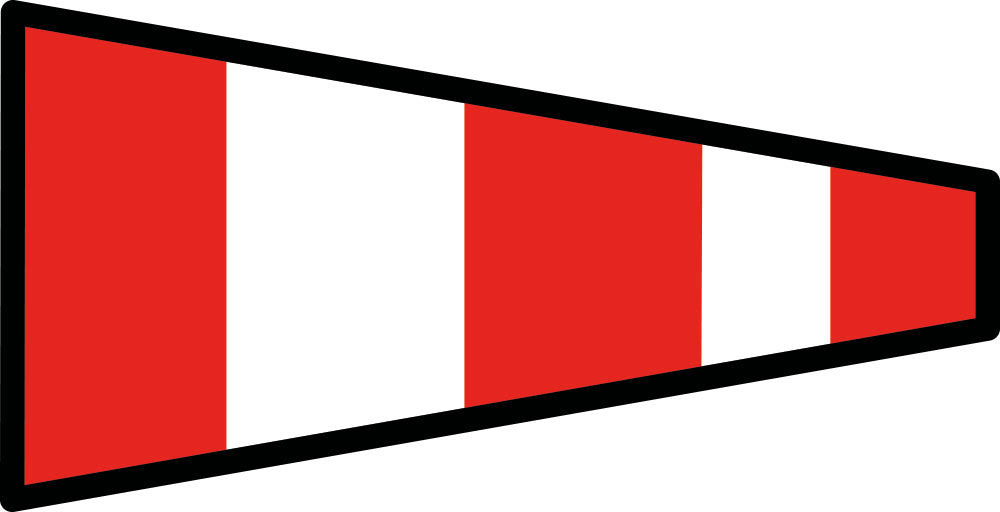 Signalflag vævet 30x45cm
