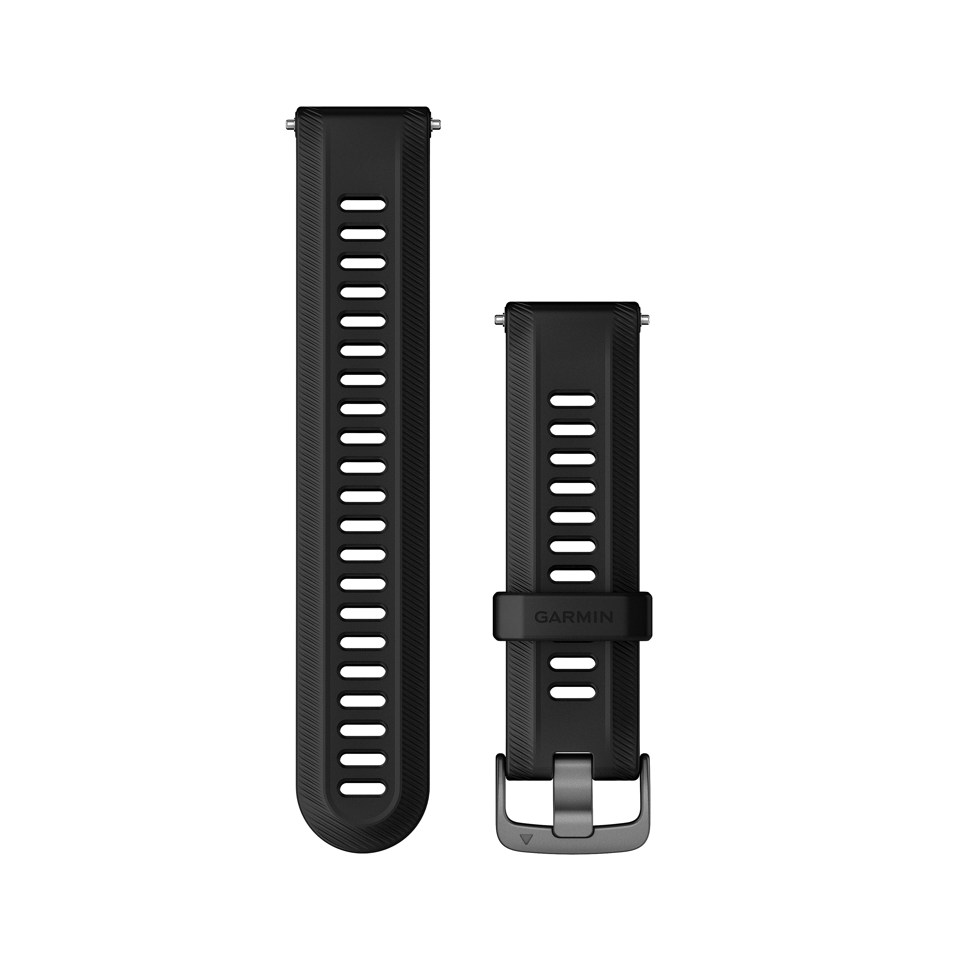 Garmin Watch Strap (Forerunner® 955), black with Slate Gray hardware 