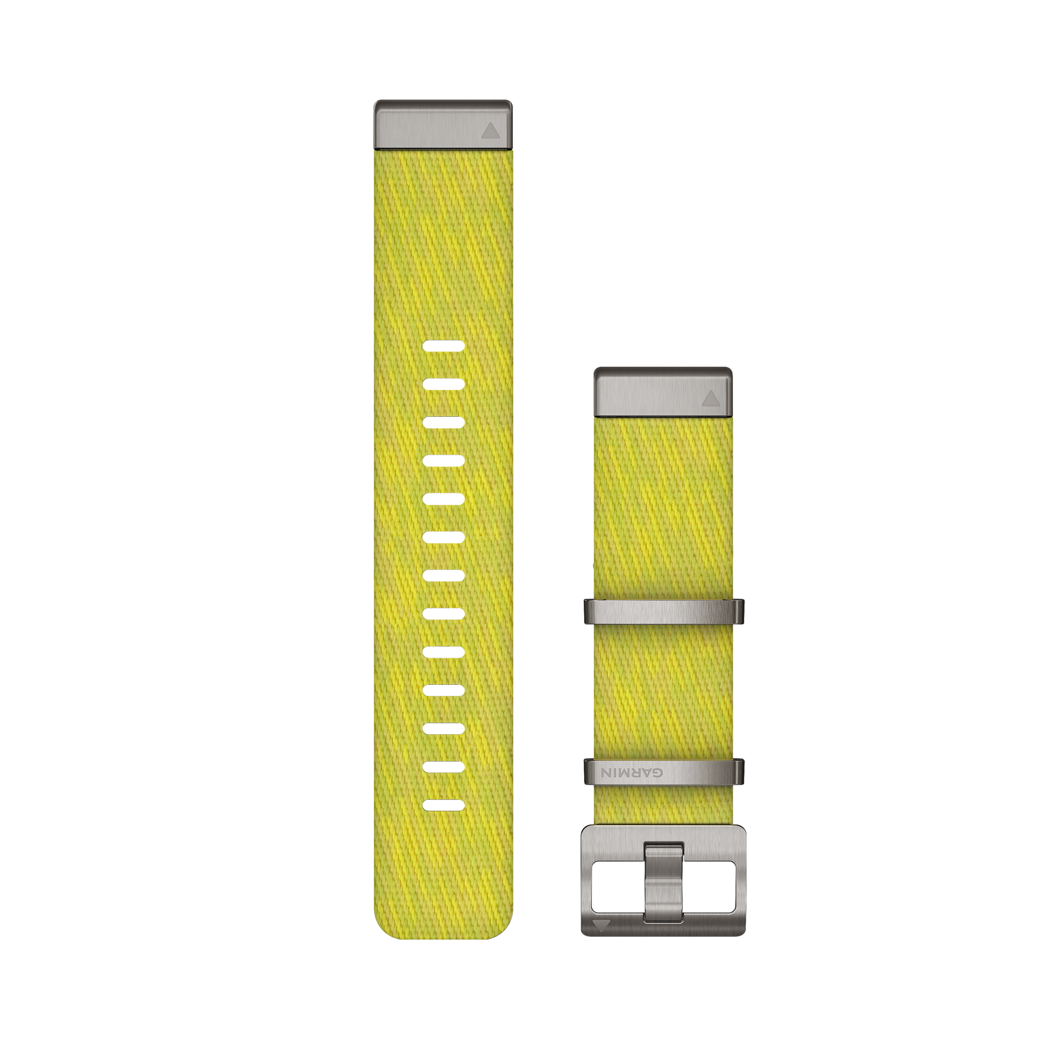 Garmin QuickFit® 22 Watch Strap, Jacquard Woven Nylon Strap - Yellow/Green 