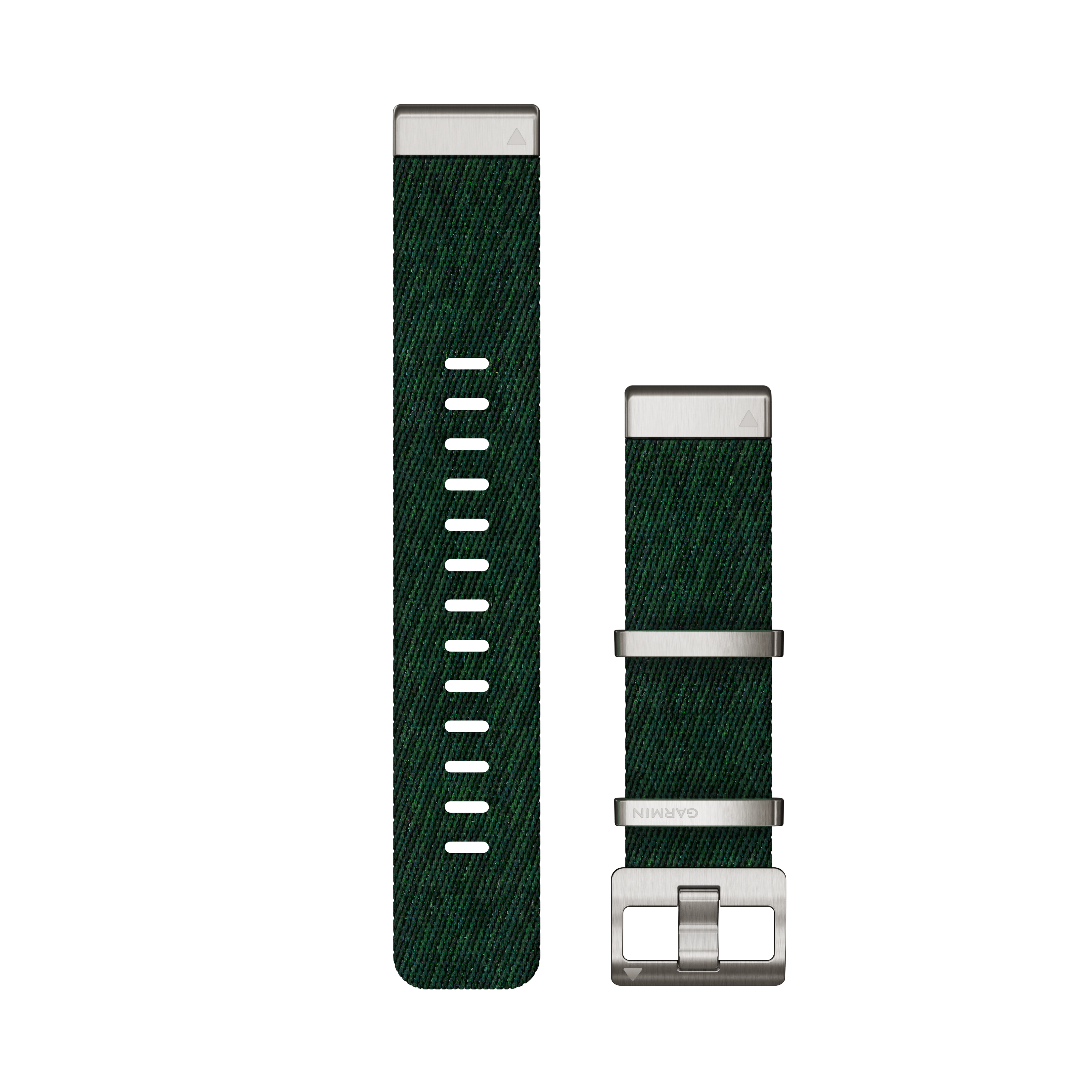 Garmin QuickFit® 22 Watch Strap, Jacquard Woven Nylon Strap - Pine Green 
