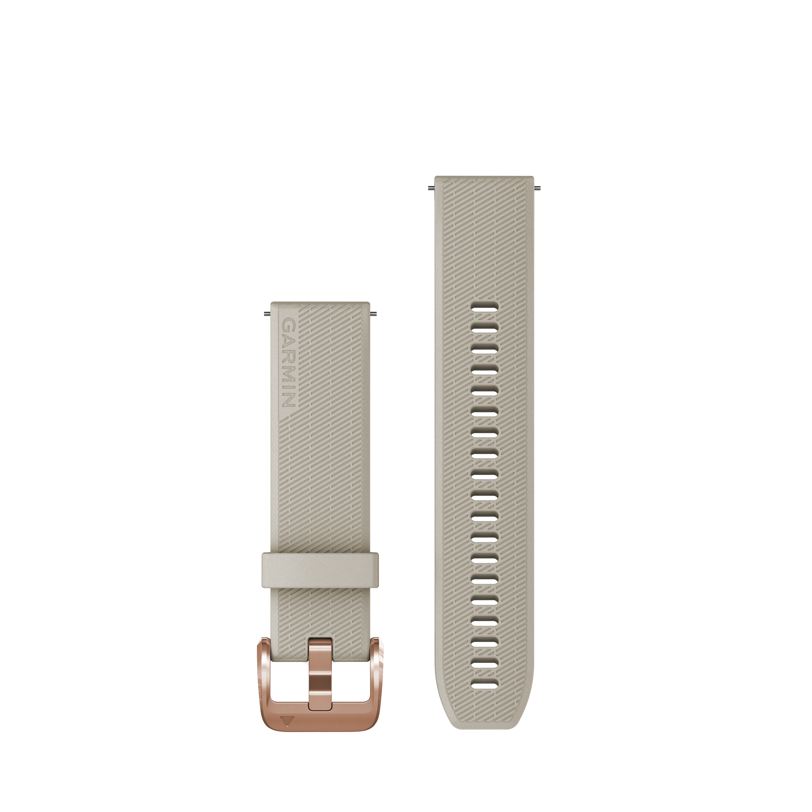 Garmin Quick Release-remme (20 mm), Lys sand, rosaguld hardware