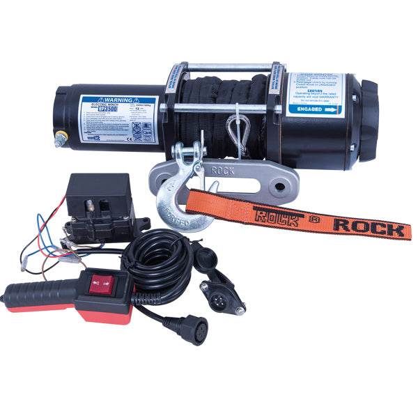 ROCK Trailer winch 12V RP3500 w/rope