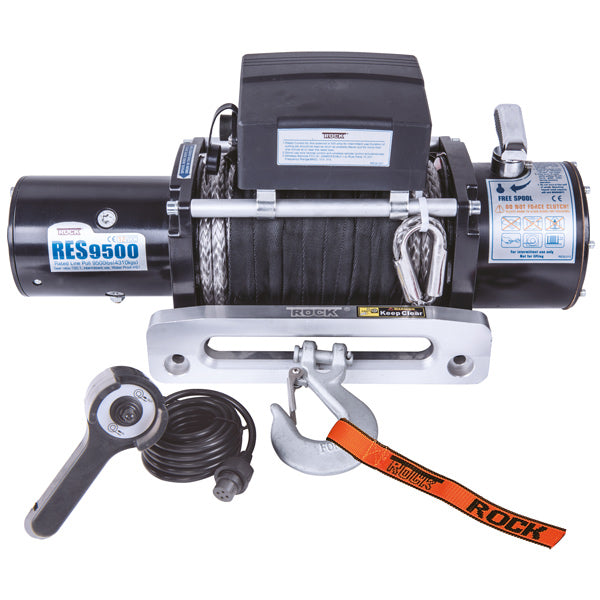 ROCK Trailer winch 12V RES9500 w/rope