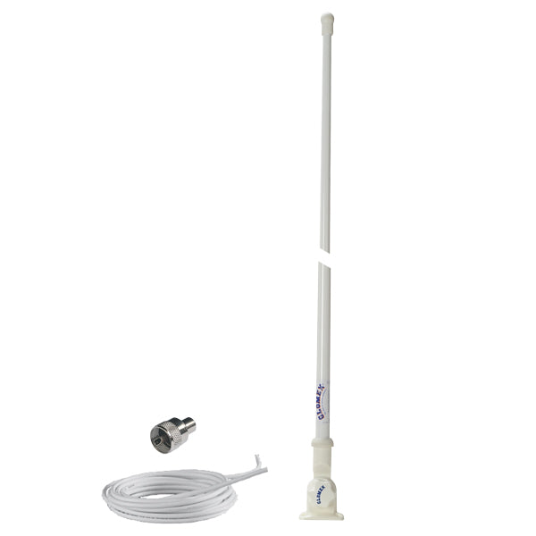 Glomex VHF antenna RA104, L: 1m, 4.5m cable and foot