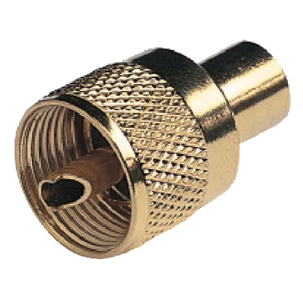 Coax plug PL 259 f/RG 58 6mm gold cable