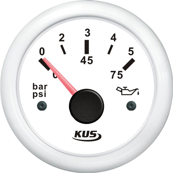 KUS Oil pressure White 0-5 bar 12/24V