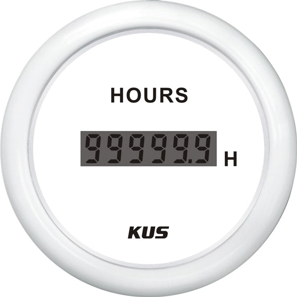 KUS Digital Timetæller Hvid 12/24V