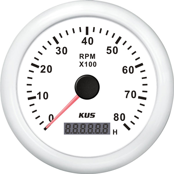 KUS Omdrejningstæller Benzin 0-8000 12/24