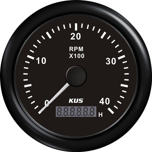 KUS Omdrejningstæller Diesel 0-4000 12/24