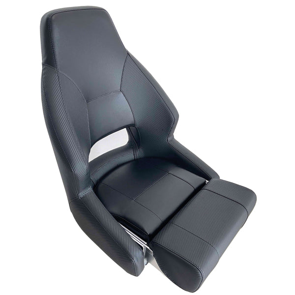 ESM RM52 steering chair with flip up pouf Carbon grey/black
