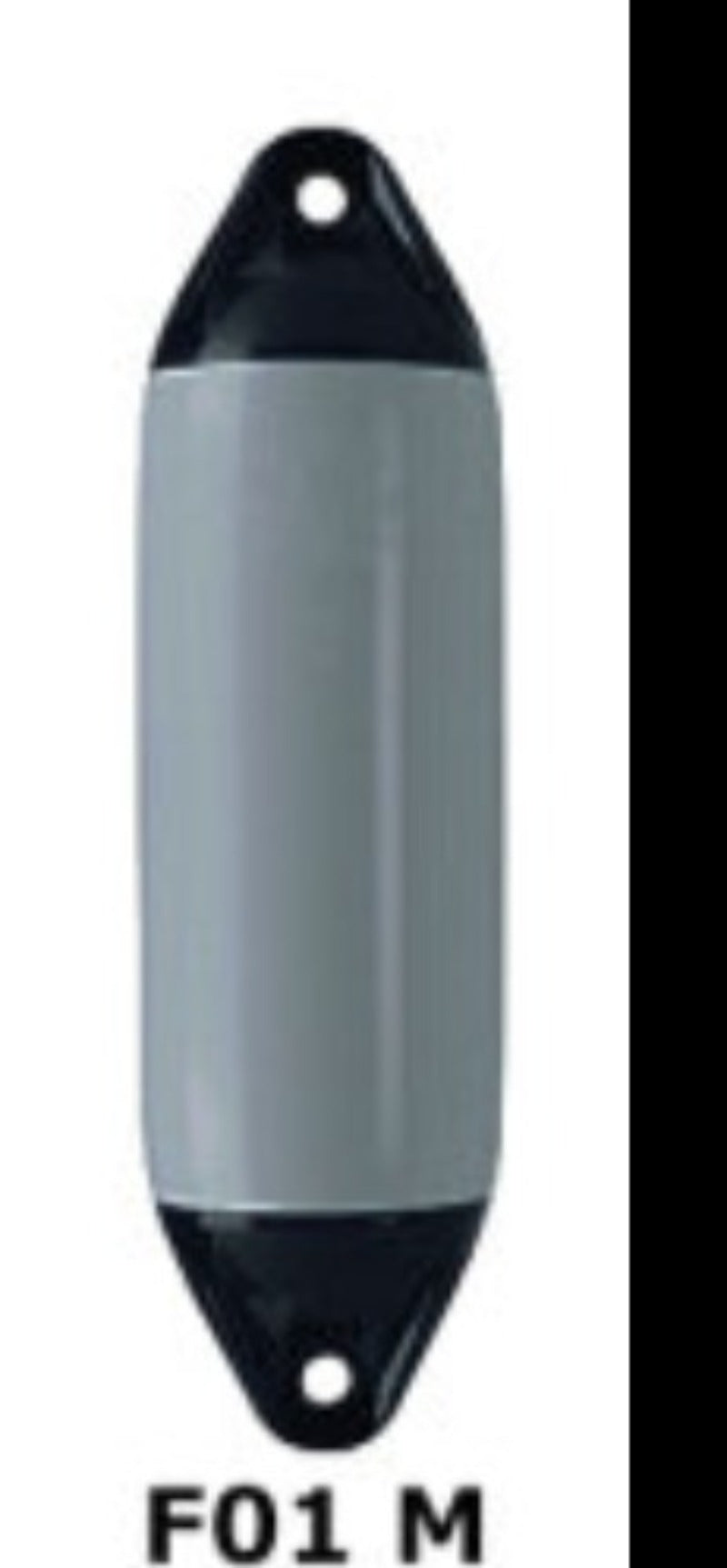 Polyform F01M fender 465x130mm grå/sort