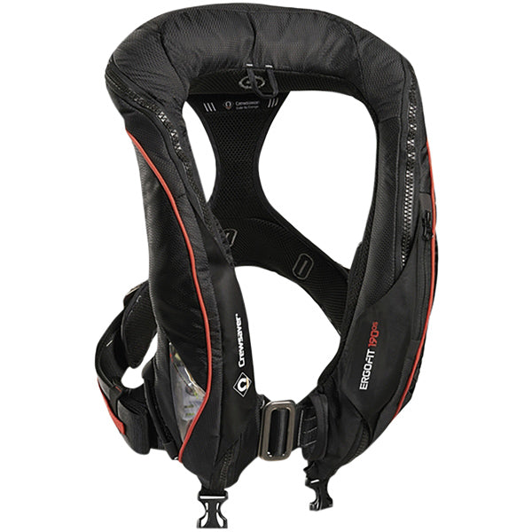 Crewsaver Ergofit 190N Offshore Black with soft loop D-ring