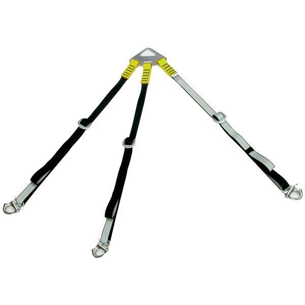 Dinghy lifting system with 3 hooks, max 400kg