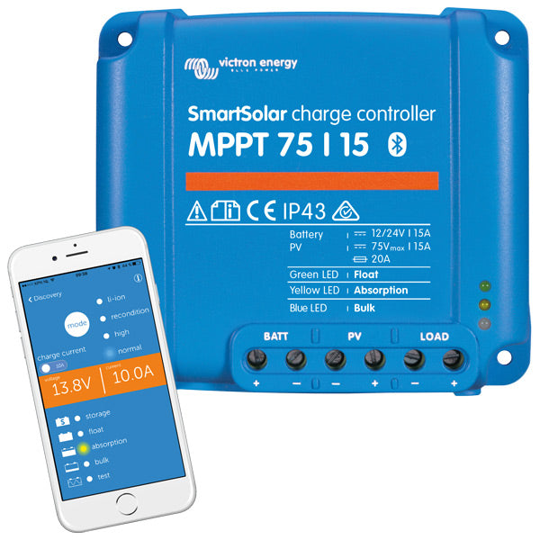 VICTRON Regulator 75/15 MPPT m. Bluetooth