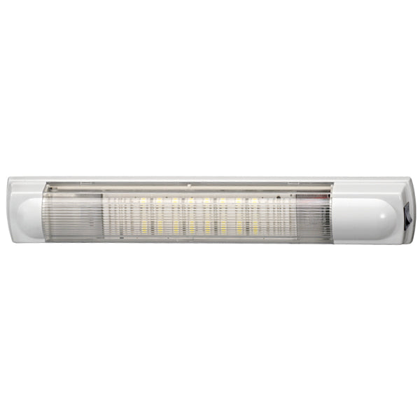 Hella hvid LED lysstofarmatur med afbryder 10-31volt 3,5w