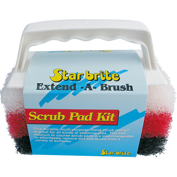 Star Brite scrubber kit with handle, 4 parts
