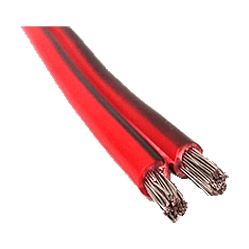 Wire 2x1.5mm2 double red/black tin