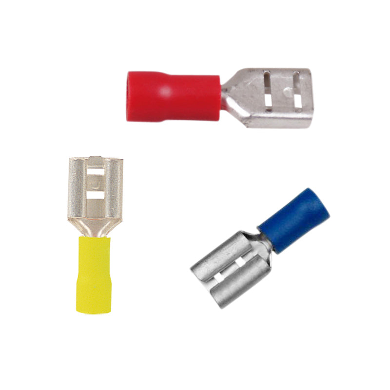 Cable lug female flat connector red 10 pcs.