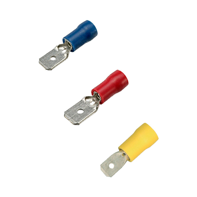 Cable lug flat plug male red 10 pcs