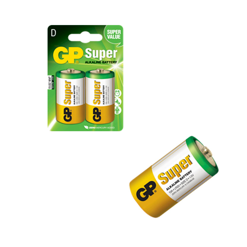 GP Super Alkaline 2-pack LR 20 - D 1.5V 30x60.3mm