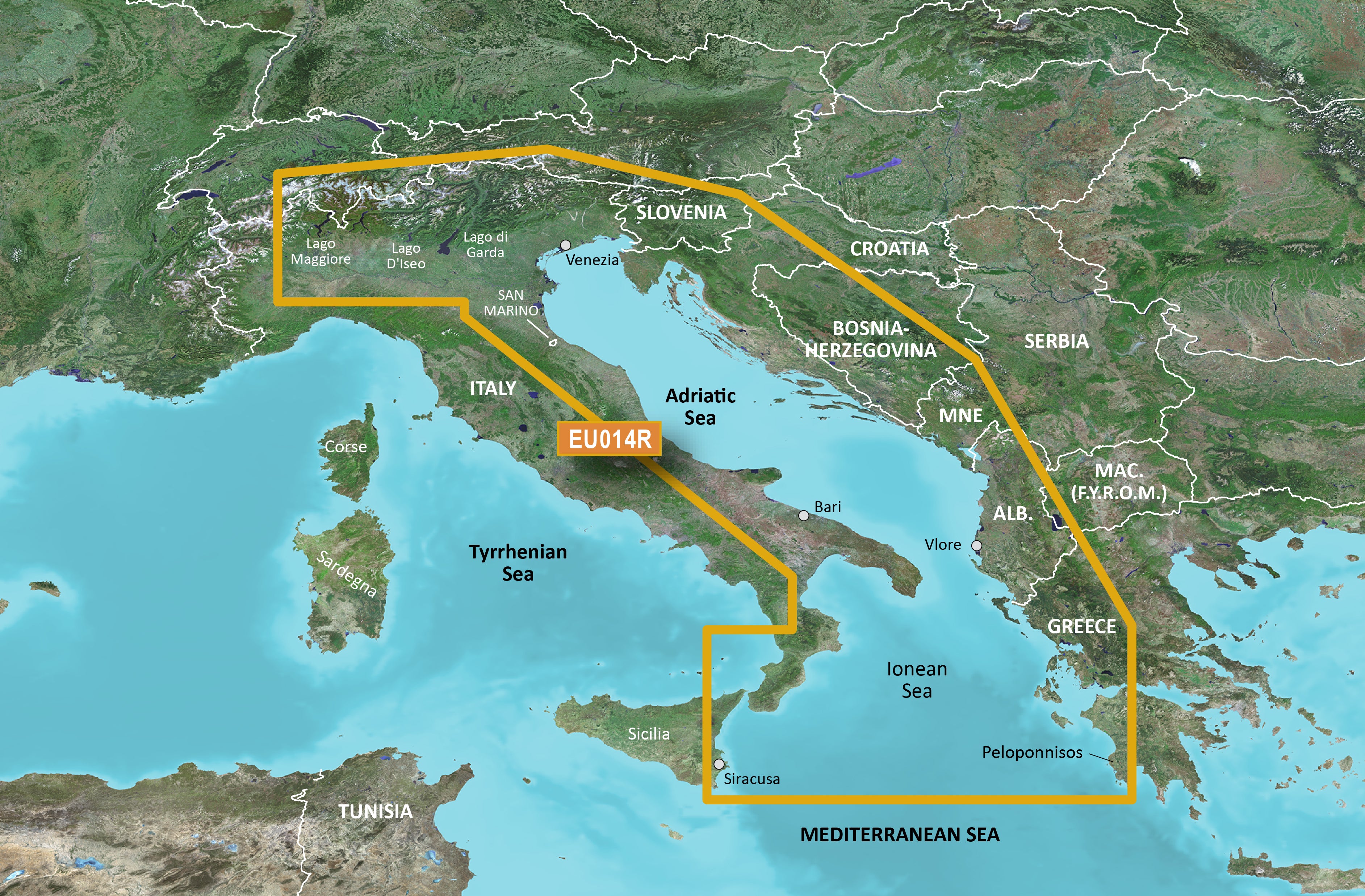 Garmin VEU014R-Italy, Adriatic Sea