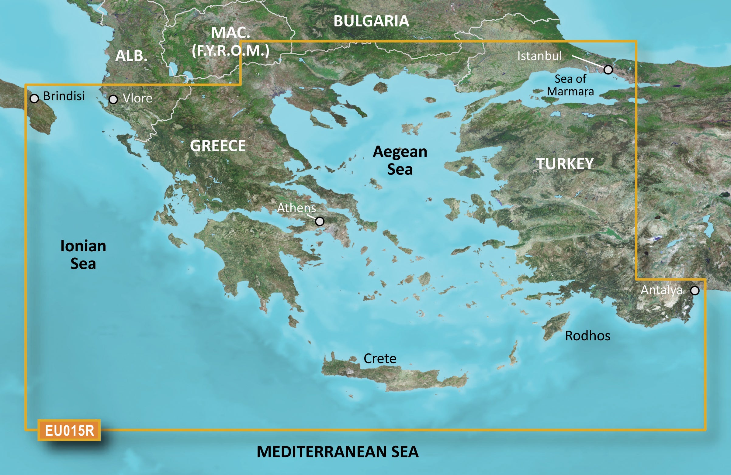 Garmin VEU015R-Aegean Sea &amp; Sea of ​​Marmara