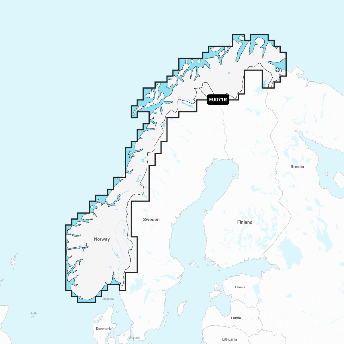Garmin Norge, søer og floder – indland søkort