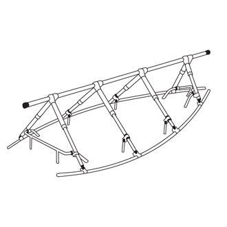 Noa deck stand with outrigger 13m, 4 positions