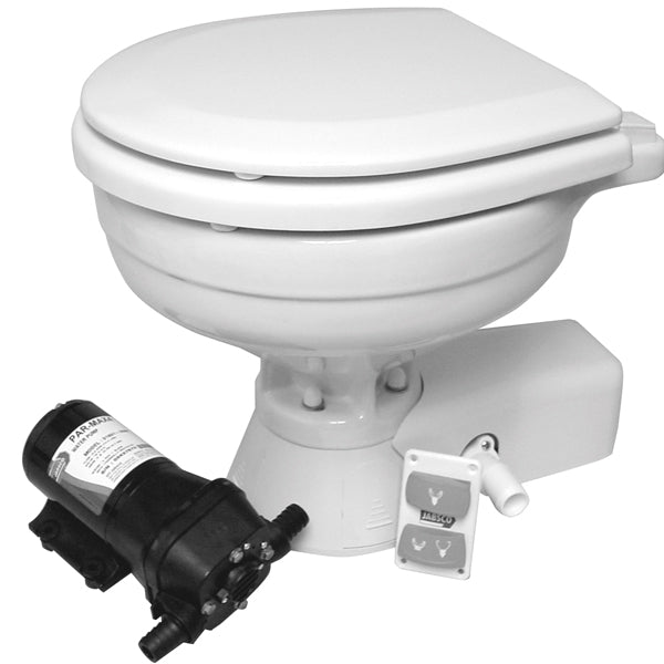 Jabsco "quiet flush" compact el-toilet ferskvand / saltvand