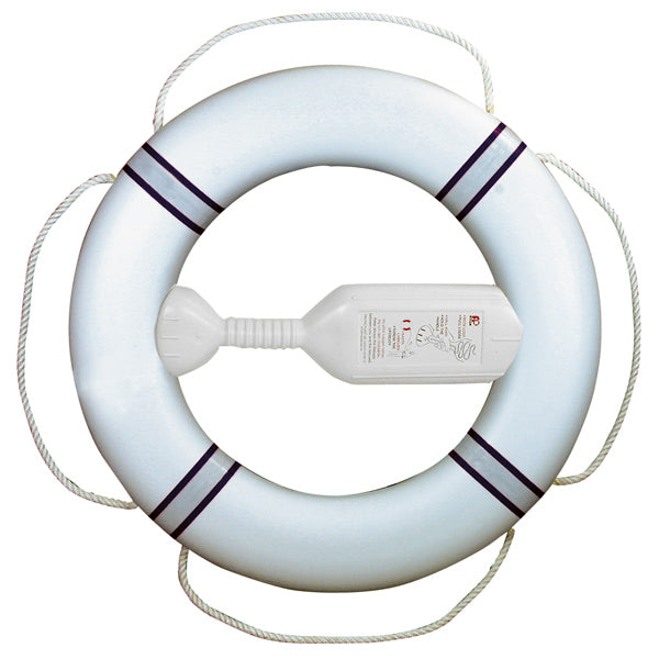 Lifebuoy white with reflective navy FP 380 with throw line