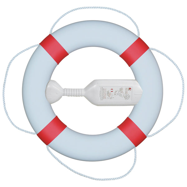 Lifebuoy white with red FP 380 with throw line