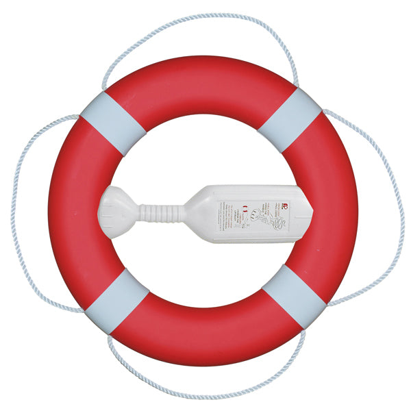 Lifebuoy red with white FP 380 with throw line