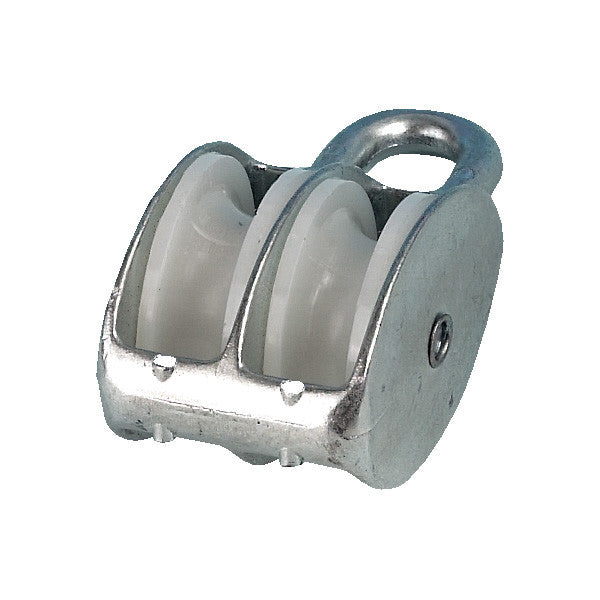 1852 Aluminum block double 30mm for 8mm rope