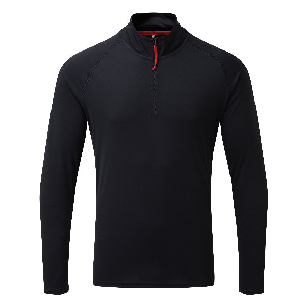 Gill UV009 Men's UV Long Sleeve Zip T-Shirt Navy