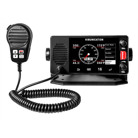 HIMUNICATION HM-TS18S VHF Radio Klasse DSC-D m. GPS, AIS-Modtager, NMEA2000 og Mutifunktions Touch-Display
