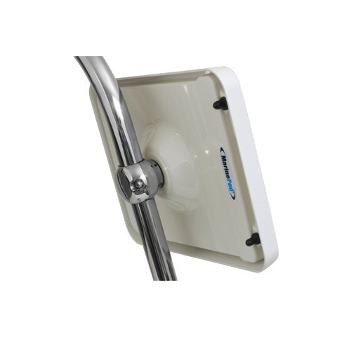 MarinePod iPad holder with OverBoard Case and Stainless pipe bracket