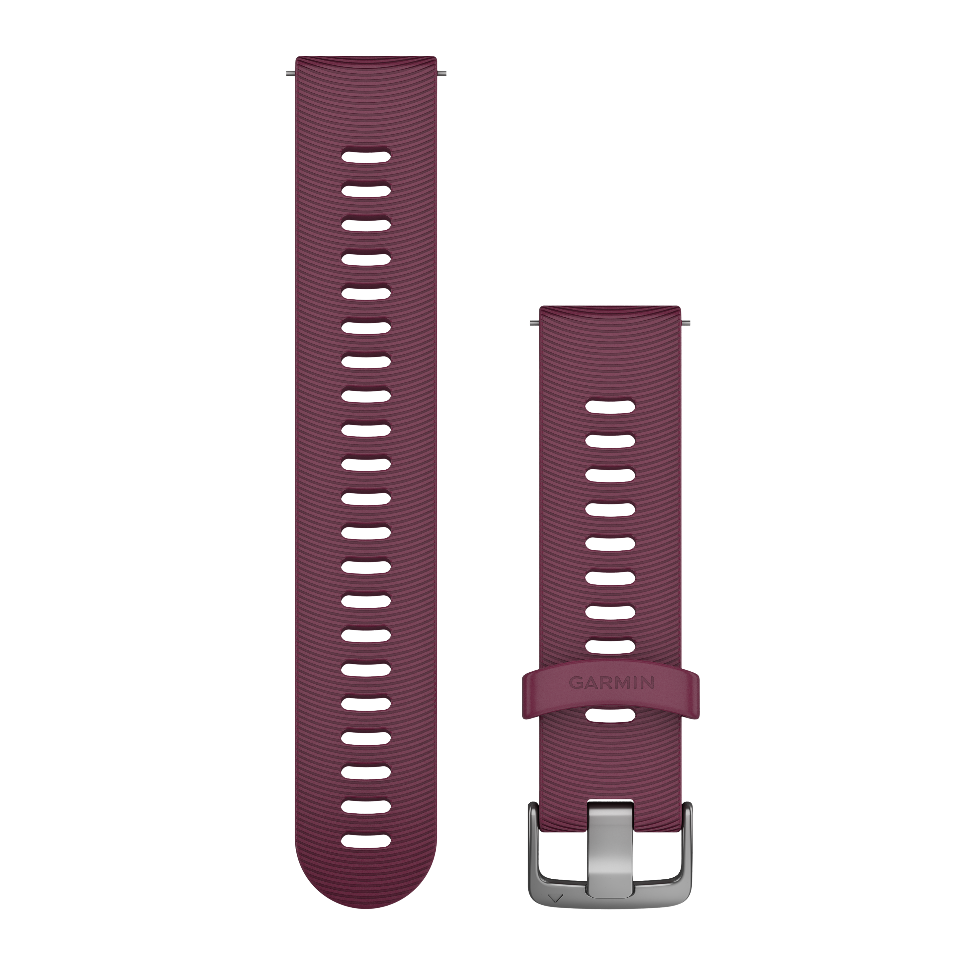 Garmin Quick Release-remme (20 mm), Berry silikonerem, rustfrit stål hardware