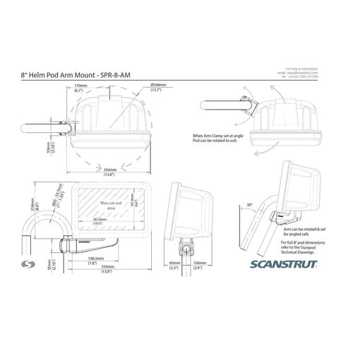 ScanPod SPR‐8‐AM Arm Pod for displays up to 9"