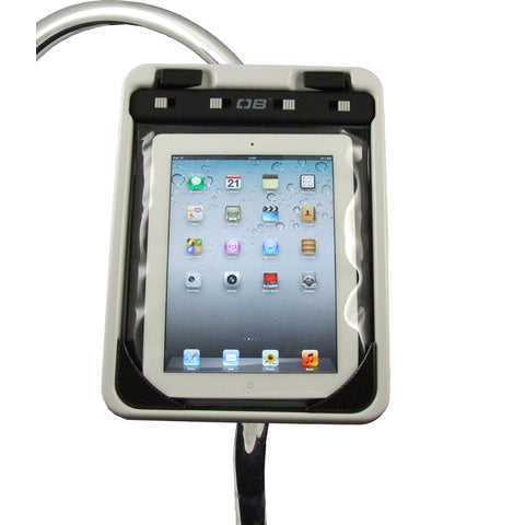 MarinePod iPad holder with OverBoard Case and Stainless pipe bracket