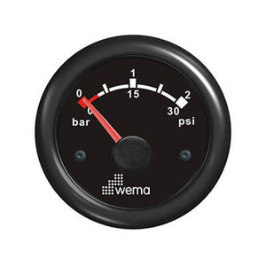 Wema Turbo pressure instrument 0-2 barr Black