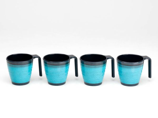 Stackable mugs Granit Aqua / 35 cl, 4 pk