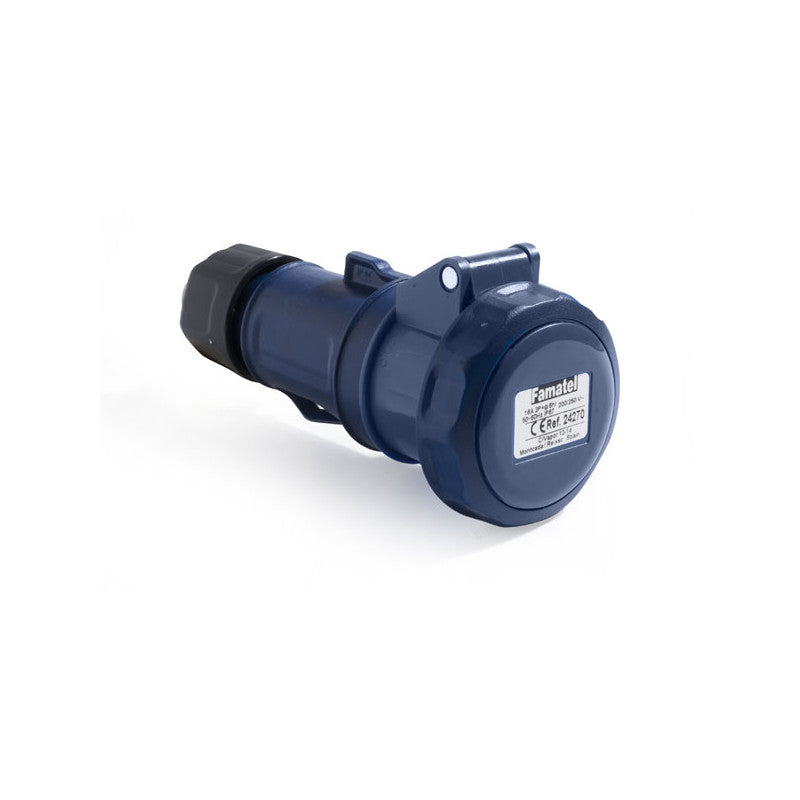 Female plug, 16A-250V, CEE blue IP67