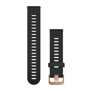 Garmin Quick Release Straps (20mm), Black, Rose Gold Hardware
