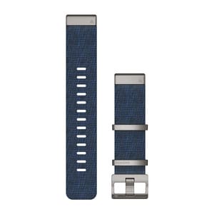 Garmin QuickFit® 22 Watch Strap, Jacquard Woven Nylon Strap - Indigo 