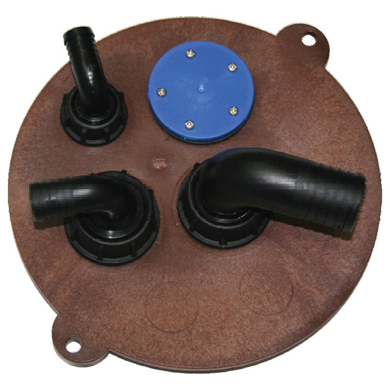 Inspection cover for septic tank h:305mm - black