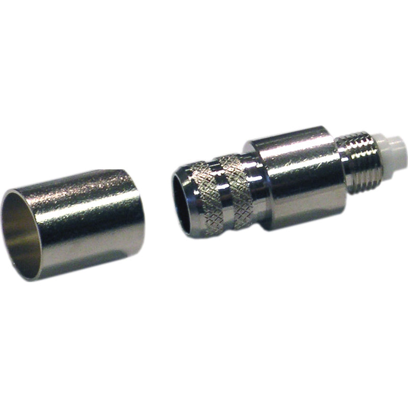 FME connector, female, coax, crimp, RG213