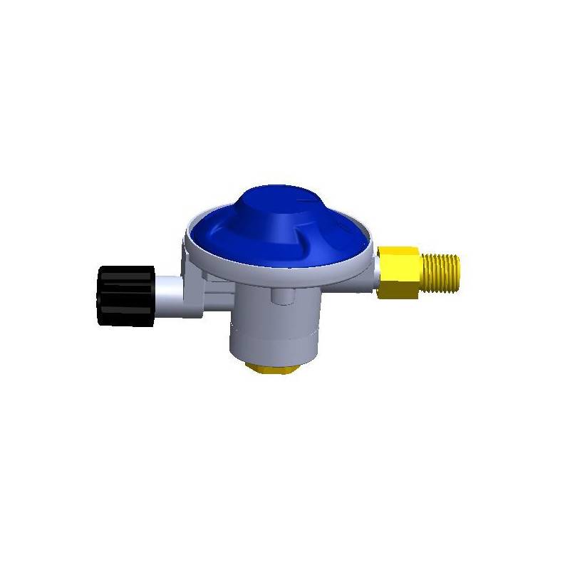 Gas regulator for disposable gas cans with thread