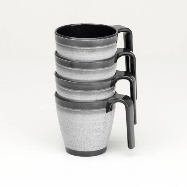 Stackable Mugs Granite Gray / 35 cl, 4 pk