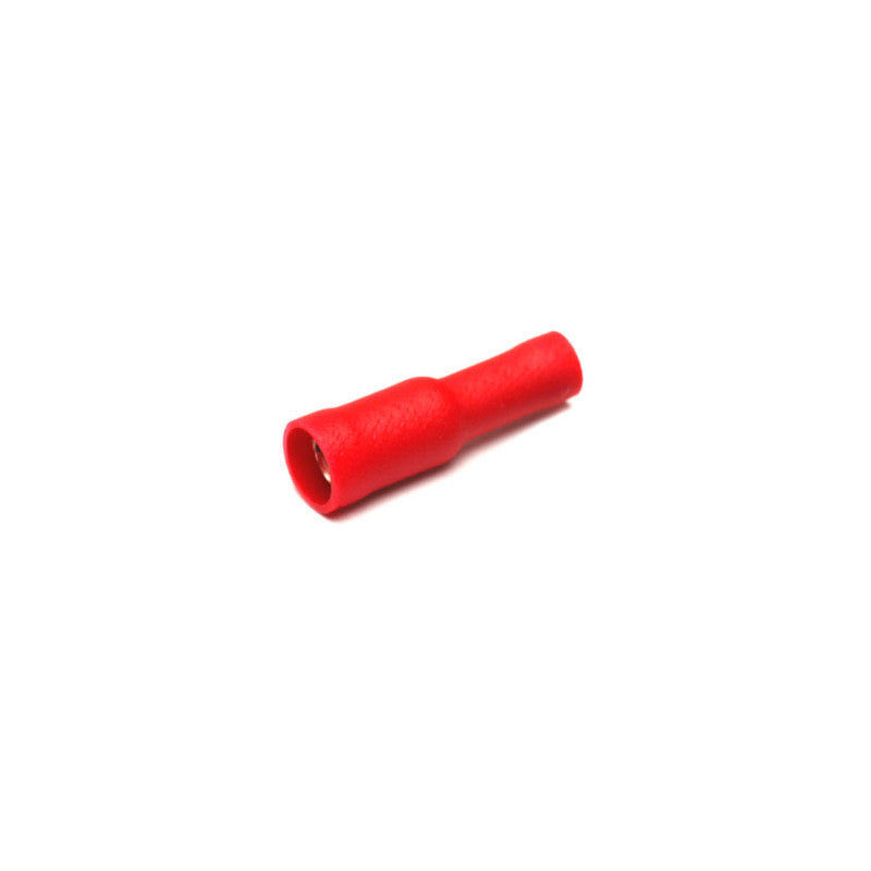 Round connector female 4mm red 50s