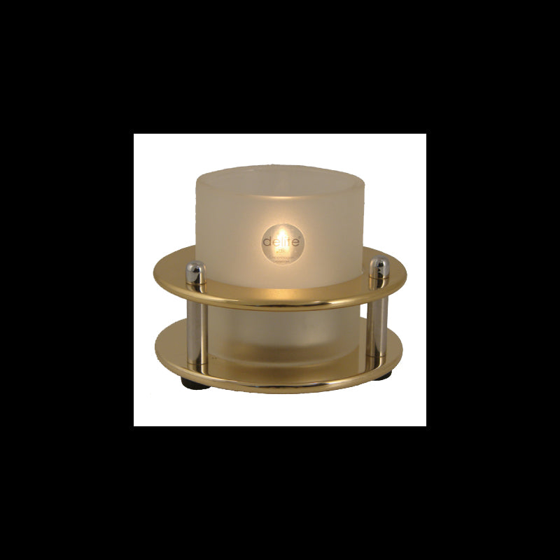 Porthole tealight holder Brass